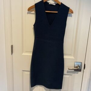 Alexander Wang Deep Blue V-Neck Mini Dress